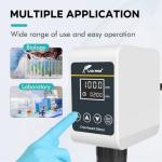 LAB FISH Digital Overhead Stirrer(OS-5S) 10L Capacity 100-1200 RPM Timing 1min-24h Variable Speed Mixer Handles High Viscosity Liquids for Chemical/Reagents/Paints