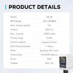 LAB FISH Digital Overhead Stirrer(OS-5S) 10L Capacity 100-1200 RPM Timing 1min-24h Variable Speed Mixer Handles High Viscosity Liquids for Chemical/Reagents/Paints