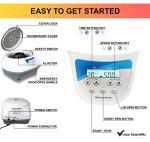 Vision Scientific VS-TC-SPINPLUS-6-T Digital Bench-top Centrifuge | 400-5000rpm (Max. 3074xg) | LCD Display | Capacity: 6 x 15ml | Includes 100 X 15ml Tubes