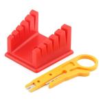Soldering Stand, Helping Hands Soldering Station, Solder Wire Holder with 5 Slots, Stand Alternative to Solder Clamp and Third Hand(Red,Size:for 32AWG to 12AWG Wires)