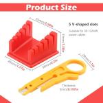Soldering Stand, Helping Hands Soldering Station, Solder Wire Holder with 5 Slots, Stand Alternative to Solder Clamp and Third Hand(Red,Size:for 32AWG to 12AWG Wires)