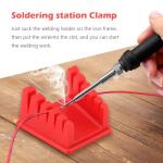 Soldering Stand, Helping Hands Soldering Station, Solder Wire Holder with 5 Slots, Stand Alternative to Solder Clamp and Third Hand(Red,Size:for 32AWG to 12AWG Wires)