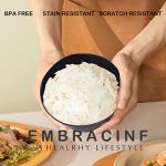 12-Piece Unbreakable Black Wheat Straw Bowls