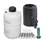 HFS(R) 20L Liquid Nitrogen Tank Aluminum Alloy Cryogenic Container LN2 Dewar with 6 Canisters & Carrying Bag (20L)