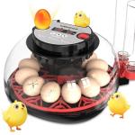 Incubators for Hatching Eggs Egg Incubator 12 Eggs with Automatic Egg Turning and Humidity Control 360° Viewing for Chicken, Ducks, Goose, Pigeon for Lab Farm and Home