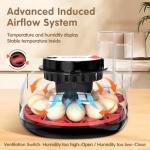 Incubators for Hatching Eggs Egg Incubator 12 Eggs with Automatic Egg Turning and Humidity Control 360° Viewing for Chicken, Ducks, Goose, Pigeon for Lab Farm and Home