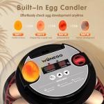 Incubators for Hatching Eggs Egg Incubator 12 Eggs with Automatic Egg Turning and Humidity Control 360° Viewing for Chicken, Ducks, Goose, Pigeon for Lab Farm and Home