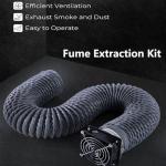 Smoke Exhaust Kit with Fan up to 4000RPM and Pipe, DIY for Skouphy Laser Engraver Enclosure, and Most Enclosure Cover Needed Filter Assembly