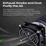 Smoke Exhaust Kit with Fan up to 4000RPM and Pipe, DIY for Skouphy Laser Engraver Enclosure, and Most Enclosure Cover Needed Filter Assembly