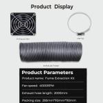 Smoke Exhaust Kit with Fan up to 4000RPM and Pipe, DIY for Skouphy Laser Engraver Enclosure, and Most Enclosure Cover Needed Filter Assembly