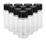 Clear Glass Vials 10ml Empty Vials Bottles Liquid Sampling Sample Glass Bottles Screwcap Capacity 10ml (0.3 Oz) Pack of 10
