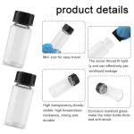 Clear Glass Vials 10ml Empty Vials Bottles Liquid Sampling Sample Glass Bottles Screwcap Capacity 10ml (0.3 Oz) Pack of 10