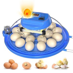 KALEBEE 18 Egg Incubator with Auto Water Refill, LED Candler & Turner, Temperature & Humidity Control, Digital Hatcher for Chicken, Duck, Quail, Goose & Parrot Eggs – Ideal for Farm, Lab, Home Use