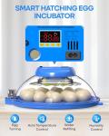 KALEBEE 18 Egg Incubator with Auto Water Refill, LED Candler & Turner, Temperature & Humidity Control, Digital Hatcher for Chicken, Duck, Quail, Goose & Parrot Eggs – Ideal for Farm, Lab, Home Use