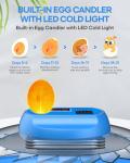 KALEBEE 18 Egg Incubator with Auto Water Refill, LED Candler & Turner, Temperature & Humidity Control, Digital Hatcher for Chicken, Duck, Quail, Goose & Parrot Eggs – Ideal for Farm, Lab, Home Use