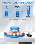 KALEBEE 18 Egg Incubator with Auto Water Refill, LED Candler & Turner, Temperature & Humidity Control, Digital Hatcher for Chicken, Duck, Quail, Goose & Parrot Eggs – Ideal for Farm, Lab, Home Use