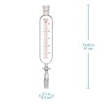 stonylab Addition Funnel, 24/40 Joint Borosilicate Glass Graduated Dropping Funnel with PTFE Stopcock for Laboratory Use, 500ml