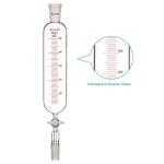 stonylab Addition Funnel, 24/40 Joint Borosilicate Glass Graduated Dropping Funnel with PTFE Stopcock for Laboratory Use, 500ml