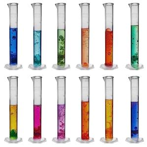 EISCO Polypropylene Graduated Cylinder, Octagonal Base, 50ml (Pack of 12)