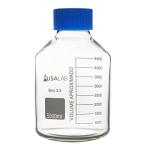 USA LAB 40 Pieces 250 ML Round Wide Mouth Media Bottle with GL80 Screw Cap, Clear 3.3 Borosilicate Glass Bottles for Scientific Solution Storage, Multi Purpose Science Labs Solvent Container