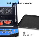Incubating Orbital Shaker,Lab Incubator Shaker,Temp R.T.+5~60℃,Shaking Stroke Orbit 20mm Circle Rotation,Speed 50~300rpm,Tray PP-4,DIS-60-PP4