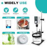 JOANLAB Digital Overhead Stirrer Set 20L Overhead Mixer Lab Stirrer w/Stirring Rods 20000mPas,100-1500rpm Timing 1min-24h (Stand Included)