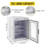 VEVOR Reptile Incubator, 25L Scientific Lab Incubator, Cooling and Heating 5 °C to 42 °C Automatic Incubator, 12V/110V White Reptile Egg Breeding Hatchery Work for Thermostats Snakes and Turtles