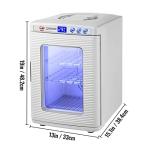 VEVOR Reptile Incubator, 25L Scientific Lab Incubator, Cooling and Heating 5 °C to 42 °C Automatic Incubator, 12V/110V White Reptile Egg Breeding Hatchery Work for Thermostats Snakes and Turtles