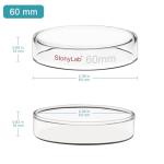 Stonylab Autoclavable Glass Petri Dish, 60x15 mm