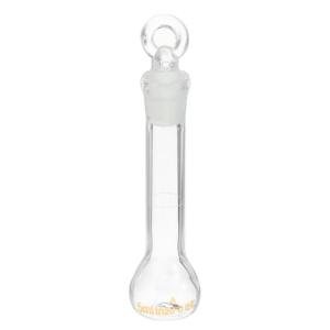 PATIKIL 5ml Volumetric Flask, 3.3 Borosilicate Glass Graduated Volumetric Measuring Flask with Glass Stopper Tolerance 0.20ml for Lab Experiment, Clear