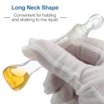 PATIKIL 5ml Volumetric Flask, 3.3 Borosilicate Glass Graduated Volumetric Measuring Flask with Glass Stopper Tolerance 0.20ml for Lab Experiment, Clear