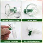Lflwacy 10PCS Glass Funnels，14MM with Handle, Multipurpose Clear Glass Funnel for Lab & Bottles