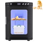 25L Reptile Incubator, Portable Science Lab Incubator, 10-60°C (72-140°F) Cooling and Heating, 12VAC/110VDC Dual-Power Small Reptile Egg Incubator for Laboratory, Home, Vehicle, Black