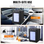 25L Reptile Incubator, Portable Science Lab Incubator, 10-60°C (72-140°F) Cooling and Heating, 12VAC/110VDC Dual-Power Small Reptile Egg Incubator for Laboratory, Home, Vehicle, Black