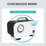 JOANLAB Laboratory Vacuum Filtration Pump Oilless Vacuum Diaphragm Pump with Rubber Tube (30L/min)