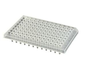 LUERFLEX 0.2ml 96 Well PCR Plate Semi Skirted Transparent Pack of 50