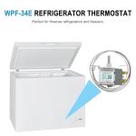 WPF-34E Refrigerator Thermostat Compatible with Hisense – Universal Temperature Control for Freezers, 2-Pins Sensor Probe