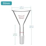 stonylab Borosilicate Glass Powder Funnel, Short Neck, 14/20 Joint Size, 50 mm Diameter