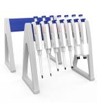 FOUR E'S SCIENTIFIC 2 Pcs Pipette Stand, Lab Pipettor Holder, Plastic Micropipette Rack Hold Up to 7-8 Pipettes (Micro Pipettes Not Included)