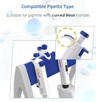 FOUR E'S SCIENTIFIC 2 Pcs Pipette Stand, Lab Pipettor Holder, Plastic Micropipette Rack Hold Up to 7-8 Pipettes (Micro Pipettes Not Included)