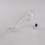 stonylab Borosilicate Glass 250 ml Heavy Wall Conical Separatory Funnel with 24/29 Joints and PTFE Stopcock, 250 ml