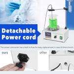 VOEDOR 85-2 Digital Display Magnetic Stirrer with 4 Magnetic Stir Bars – Magnetic Stirrer Hot Plate, 0-2000 RPM Lab Stirring System with Temperature Probe, Stainless Steel Plate & Stand Support