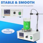 VOEDOR 85-2 Digital Display Magnetic Stirrer with 4 Magnetic Stir Bars – Magnetic Stirrer Hot Plate, 0-2000 RPM Lab Stirring System with Temperature Probe, Stainless Steel Plate & Stand Support