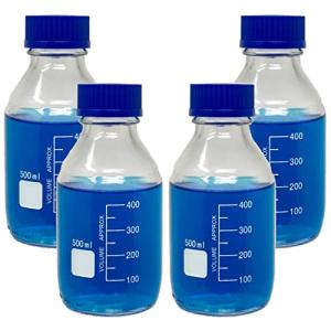500ml Borosilicate Glass Media Storage Bottles (4 Pack)