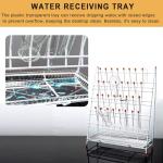 Heytaful Lab Drying Rack 55 Pegs Lab Glassware Rack Steel Wire Glassware Drying Rack Free-Standing Tube Drying Draining Rack for School Laboratory Utensils (24 pegs)