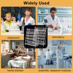 Heytaful Lab Drying Rack 55 Pegs Lab Glassware Rack Steel Wire Glassware Drying Rack Free-Standing Tube Drying Draining Rack for School Laboratory Utensils (24 pegs)
