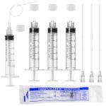5ml Luer Lock Syringe with Cap and Soft Plastic Tube, Individually Wrapped 10 Pack, Suitable for Pet Liquids Feeding