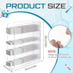 Geelin 2 Pcs Acrylic Pipette Rack with 4 Compartment Counter Top Wall Mounted Pipette Holder Universal Lab Organizer Stand for Laboratory Office Home Storage Display, 15 x 11.8 x 4 Inch (Clear)