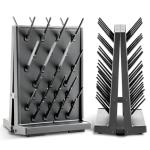 Pushglossy 54 Pegs Lab Drying Racks Double Sided Pegboard Bench-top Wall-Mount Laboratory Glassware Detachable PP Test Tube Drying Draining Rack Cleaning Equipment