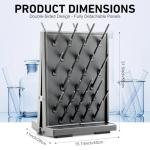 Pushglossy 54 Pegs Lab Drying Racks Double Sided Pegboard Bench-top Wall-Mount Laboratory Glassware Detachable PP Test Tube Drying Draining Rack Cleaning Equipment